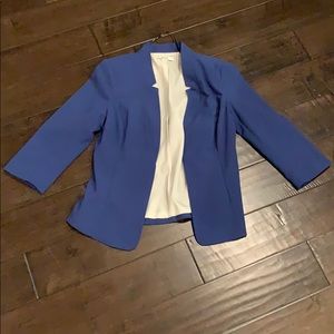 Kensie Blue 3/4 Sleeve Blazer